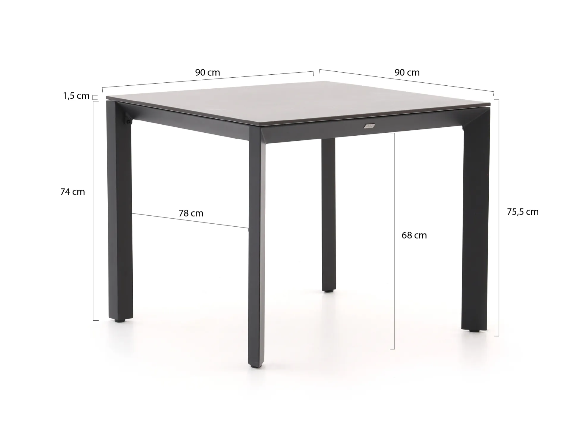 Bellagio Sestino dining tuintafel 90x90cm