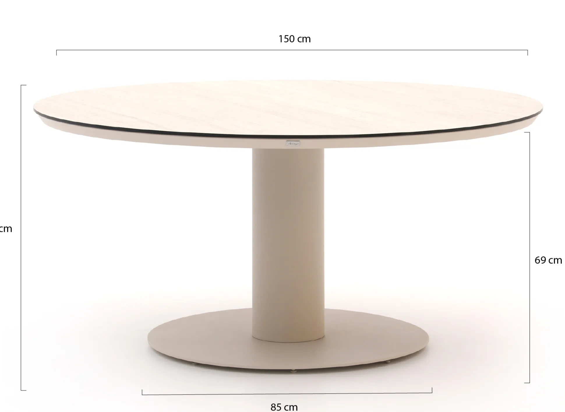 Bellagio Sordio/La Fonte ø 150cm dining tuinset 6-delig stapelbaar