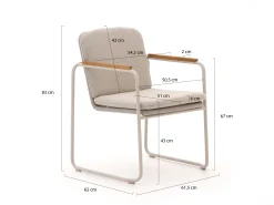 Bellagio Sordio/La Fonte ø 150cm dining tuinset 6-delig stapelbaar