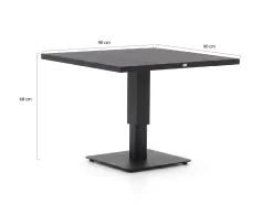 Bellagio Usini lounge/dining tuintafel 90x90x45/68cm verstelbaar