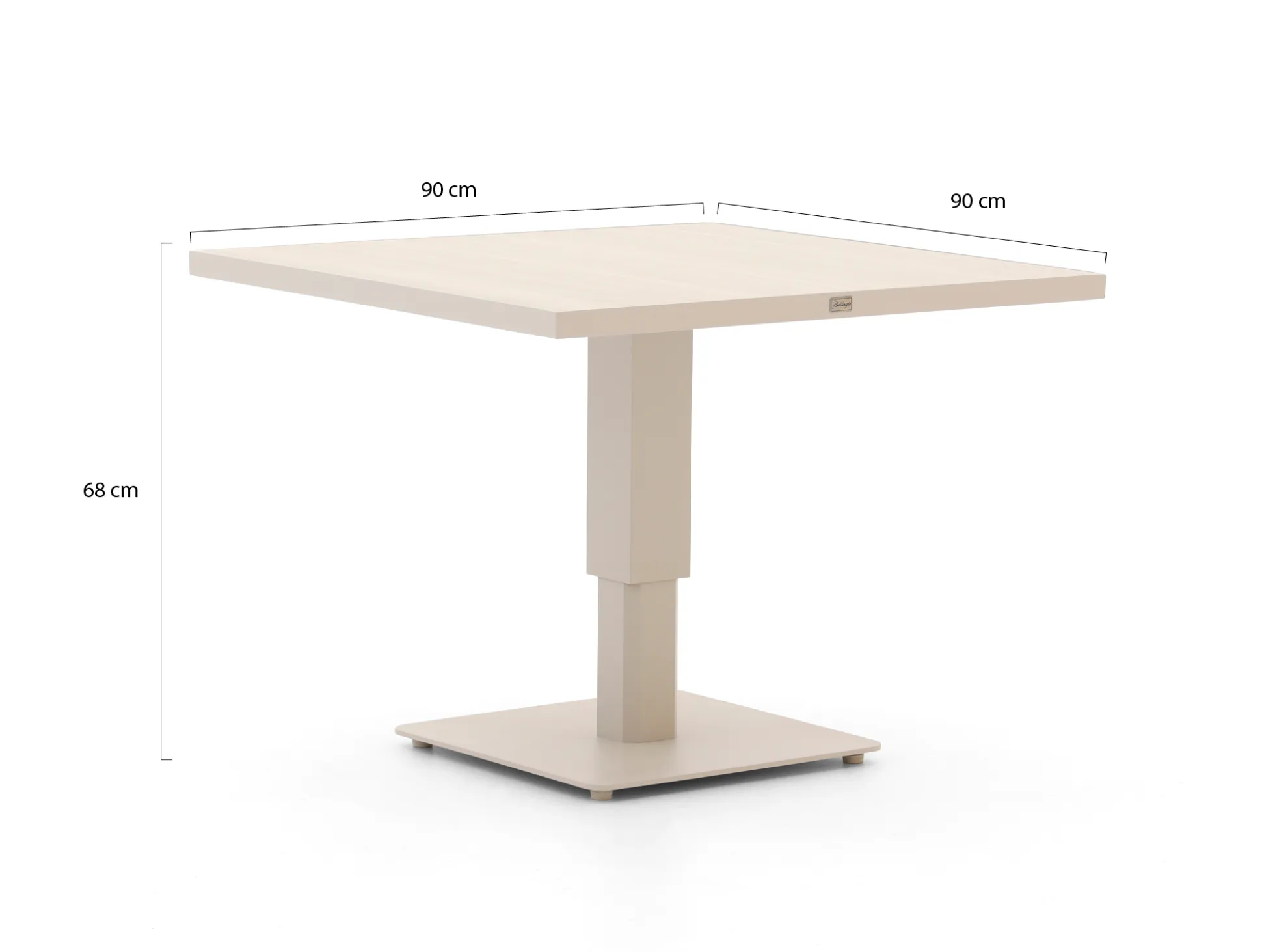 Bellagio Usini lounge/dining tuintafel 90x90x45/68cm verstelbaar