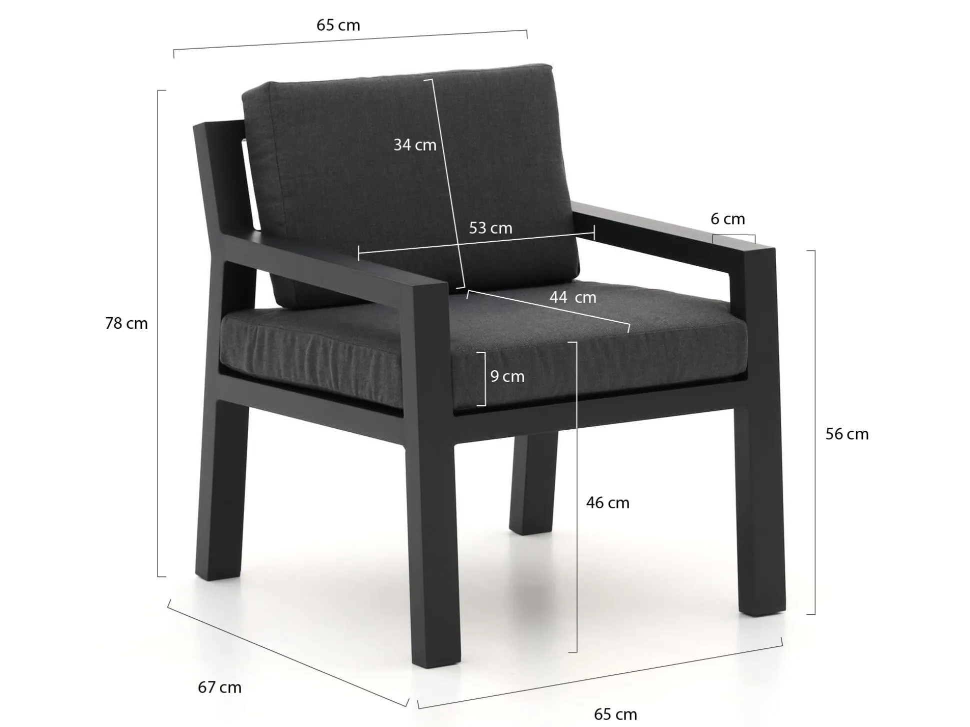 Bellagio Vinadio 255cm low dining tuinset 7-delig