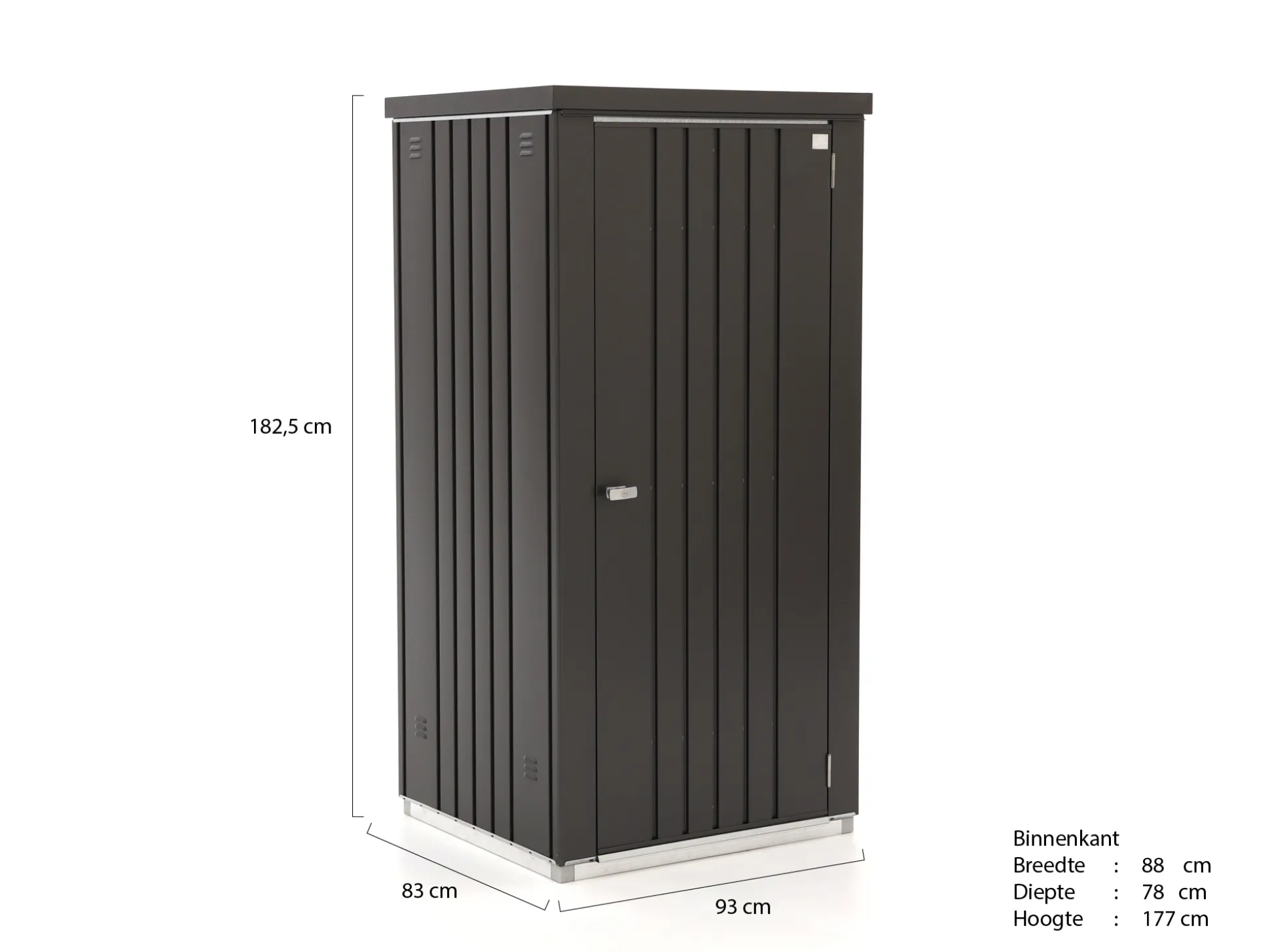 Biohort Tuinkast 93x83x182,5cm (incl. bodemplaat en frame)