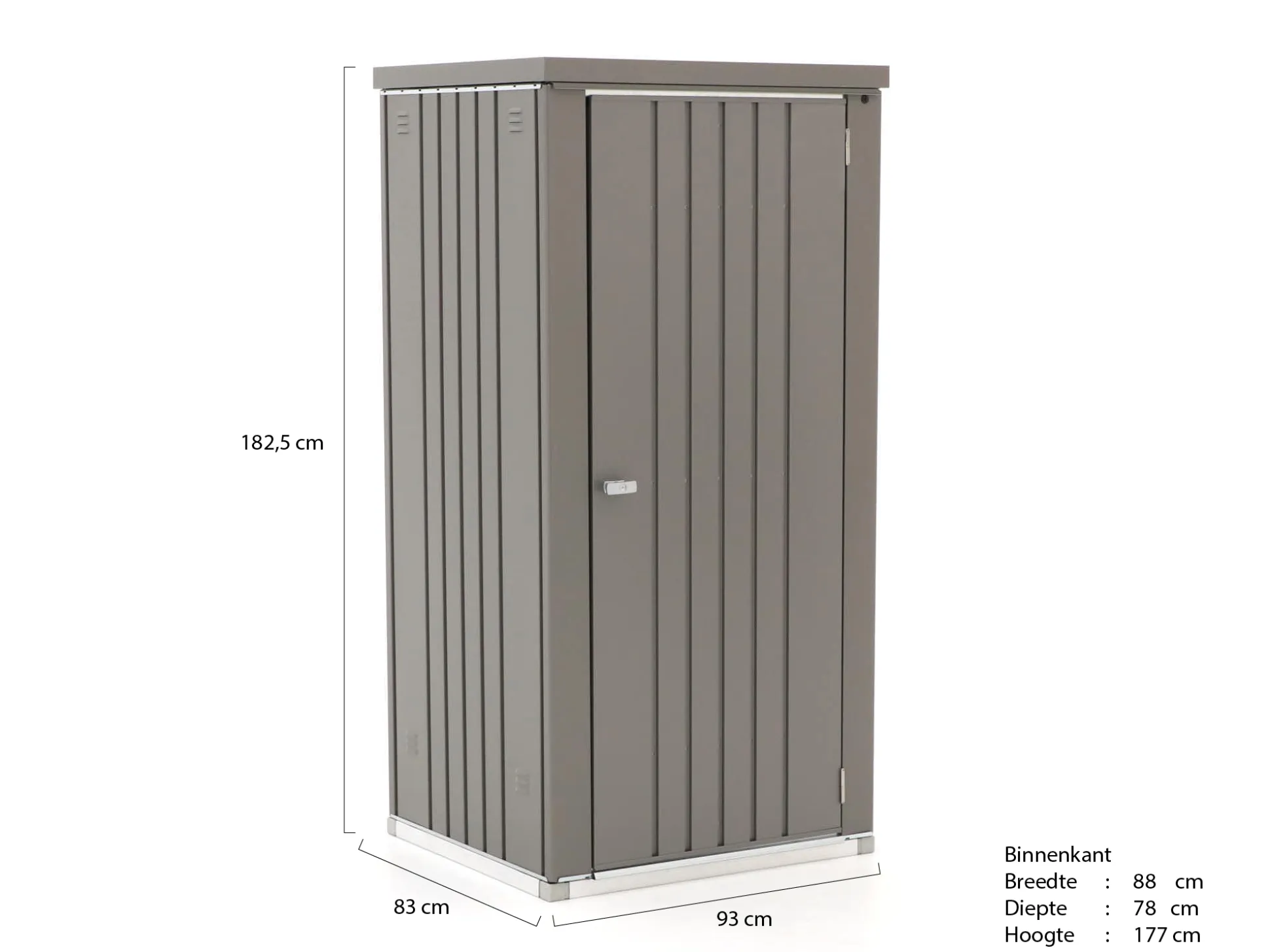 Biohort Tuinkast 93x83x182,5cm (incl. bodemplaat en frame )