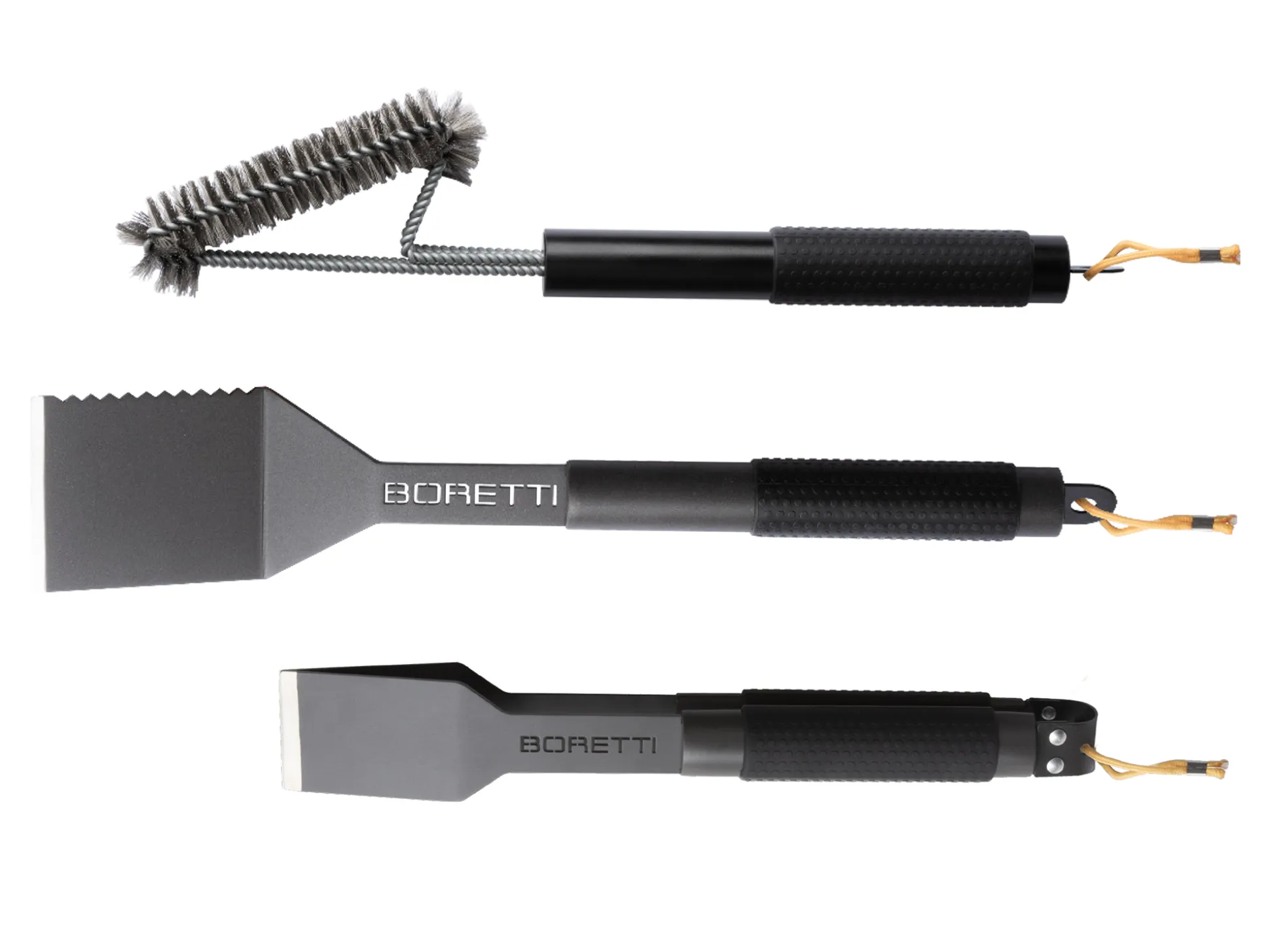 Boretti barbecue grill gereedsschapsset 3-delig (tang compact, spatel, borstel)