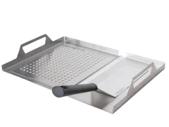 Boretti barbecue 2-in-1 grill tray met spatel 31,5x7,5x43cm