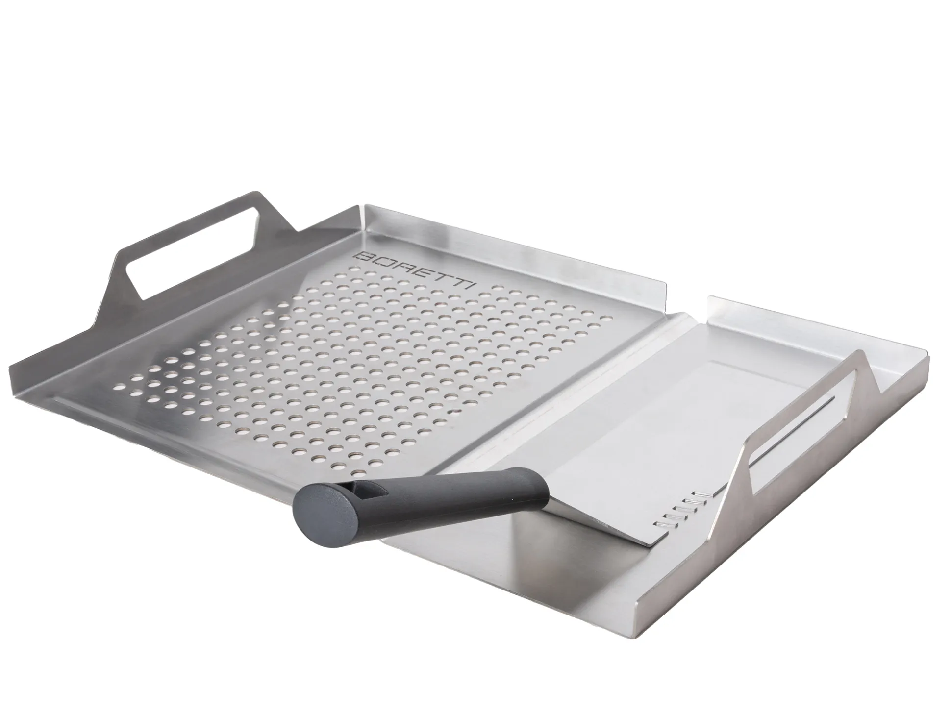 Boretti barbecue 2-in-1 grill tray met spatel 31,5x7,5x43cm