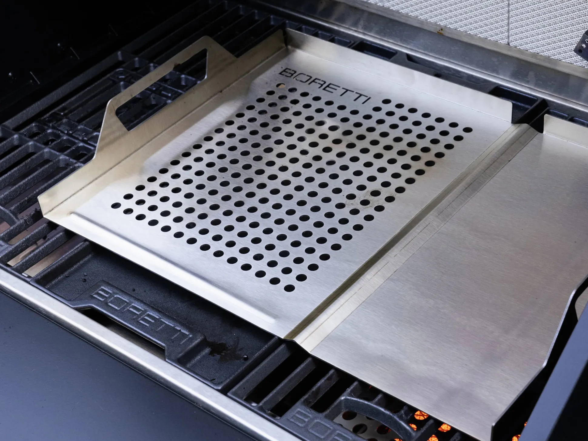 Boretti barbecue 2-in-1 grill tray met spatel 31,5x7,5x43cm