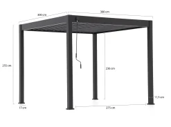 Cedrino Pergola 300x300x255cm