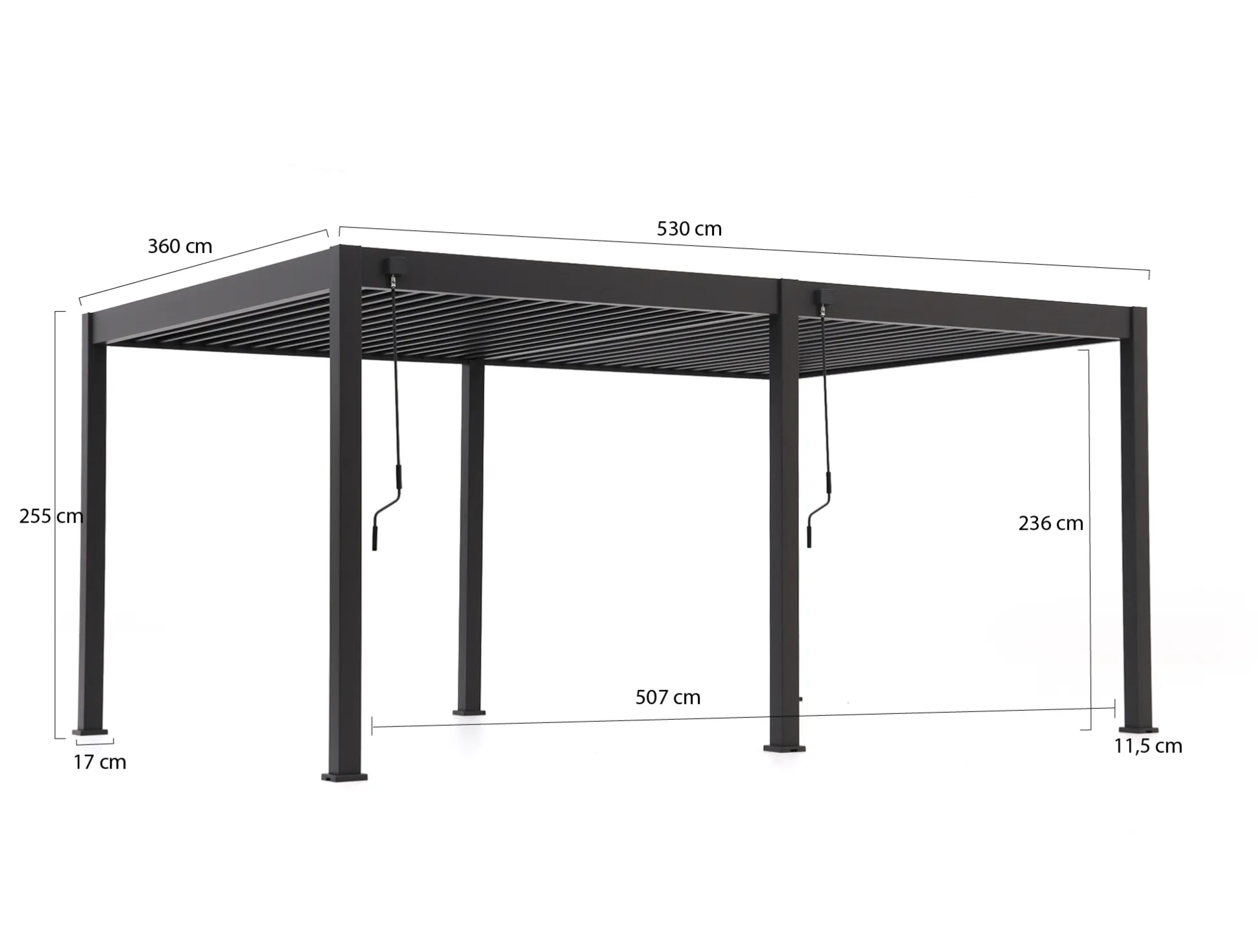 Cedrino Pergola 530x360x255cm