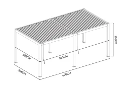 Cedrino Pergola 600x300x255cm