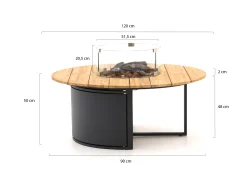 Cosiloft lounge vuurtafel ø120cm (h: 50cm)