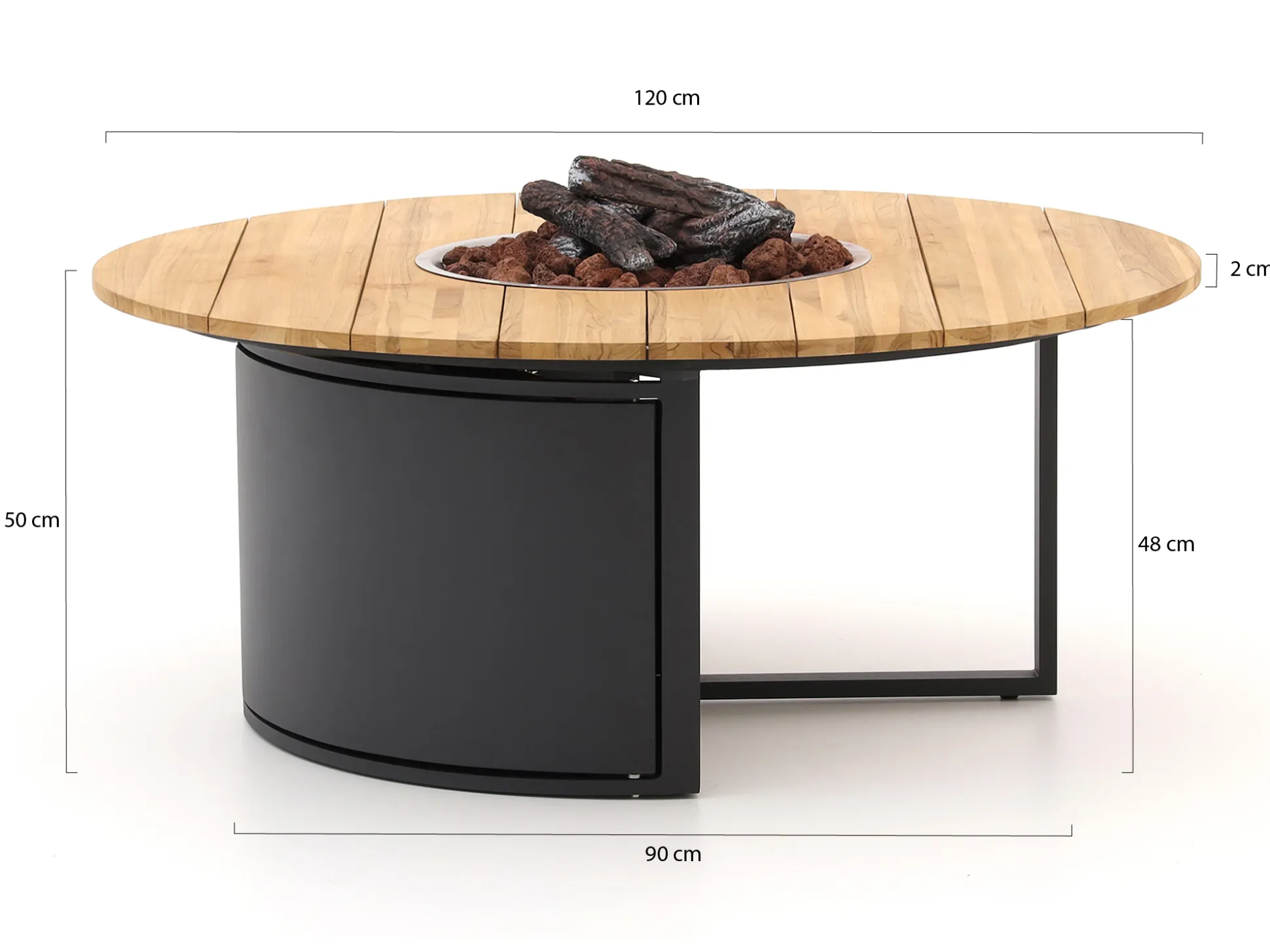 Cosiloft lounge vuurtafel ø120cm (h: 50cm)