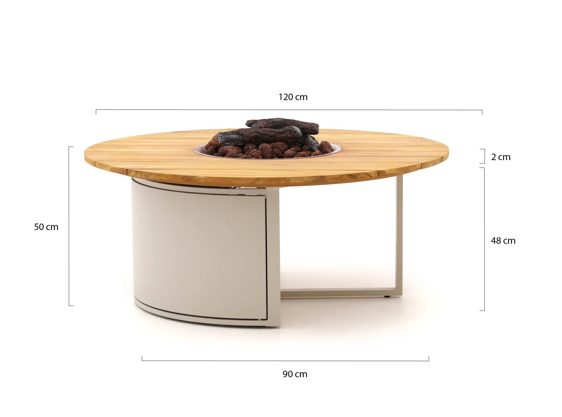 Cosiloft lounge vuurtafel ø120cm (h: 50cm)