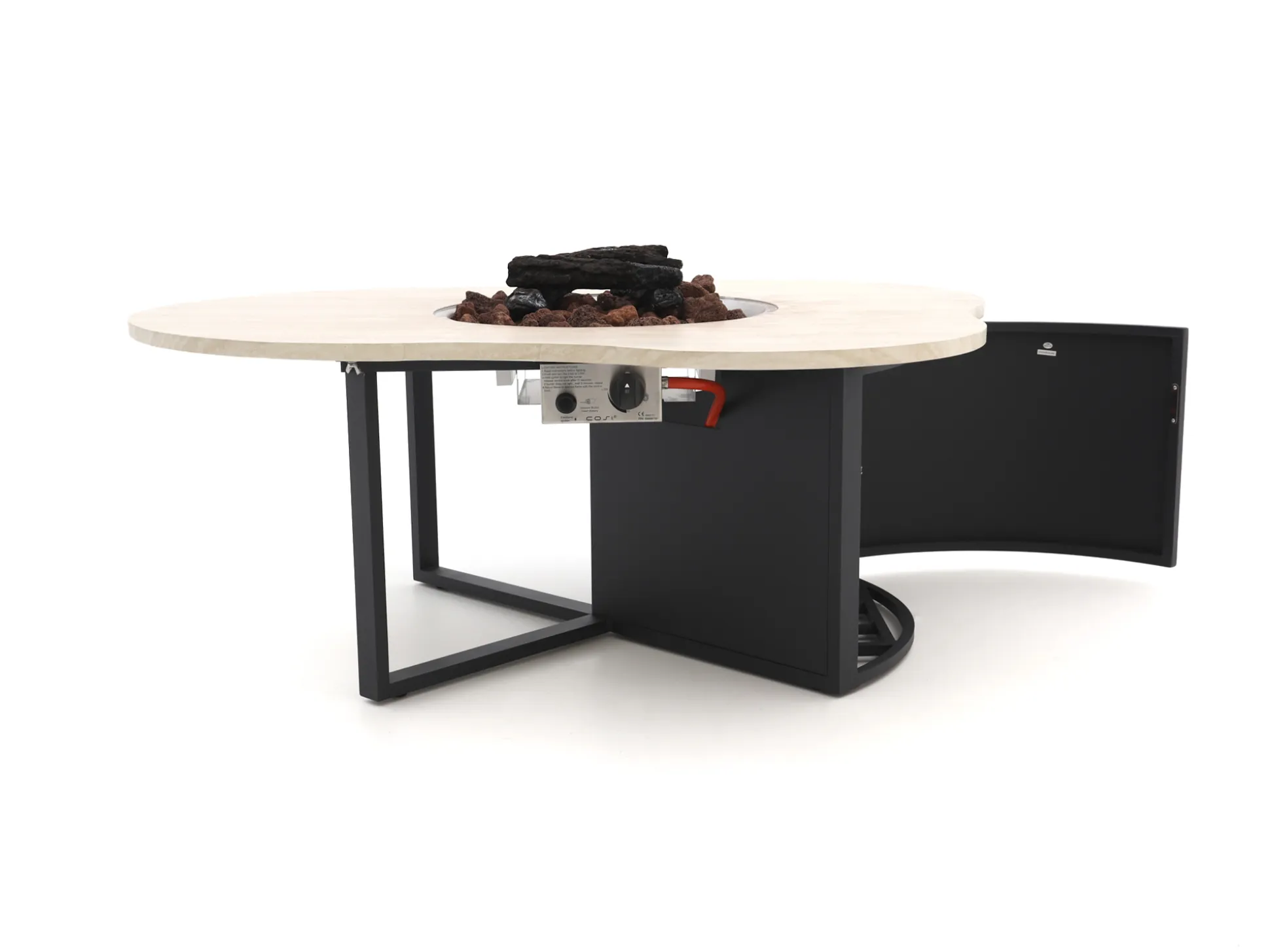 Cosiloft Novi lounge vuurtafel 125x102x50cm