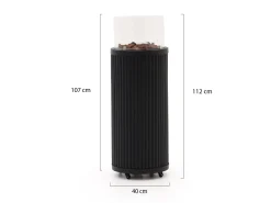 Cosipillar Curved gaslantaarn ø40cm (h:112cm)