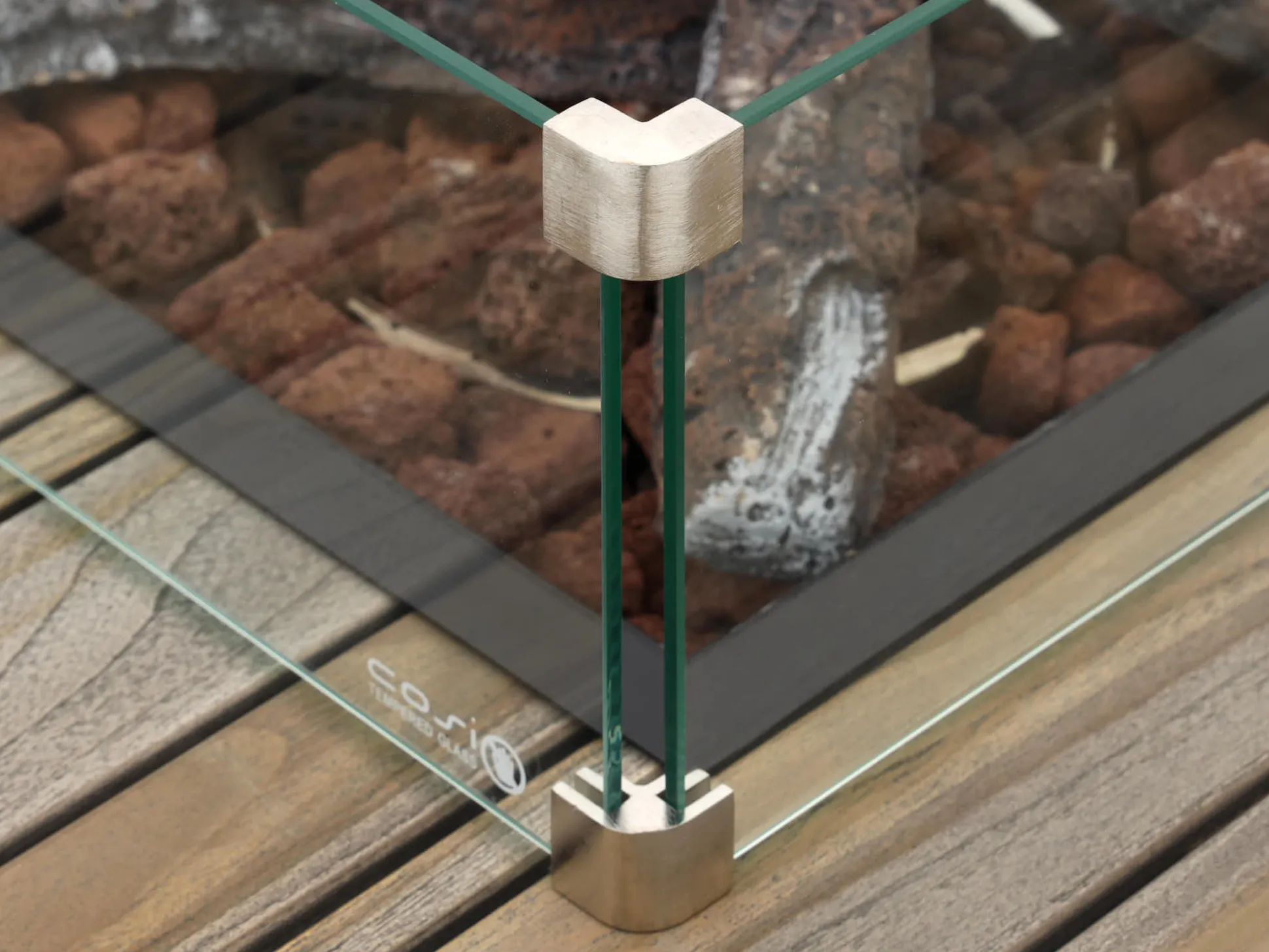 Cosiraw lounge vuurtafel 100x100x55cm
