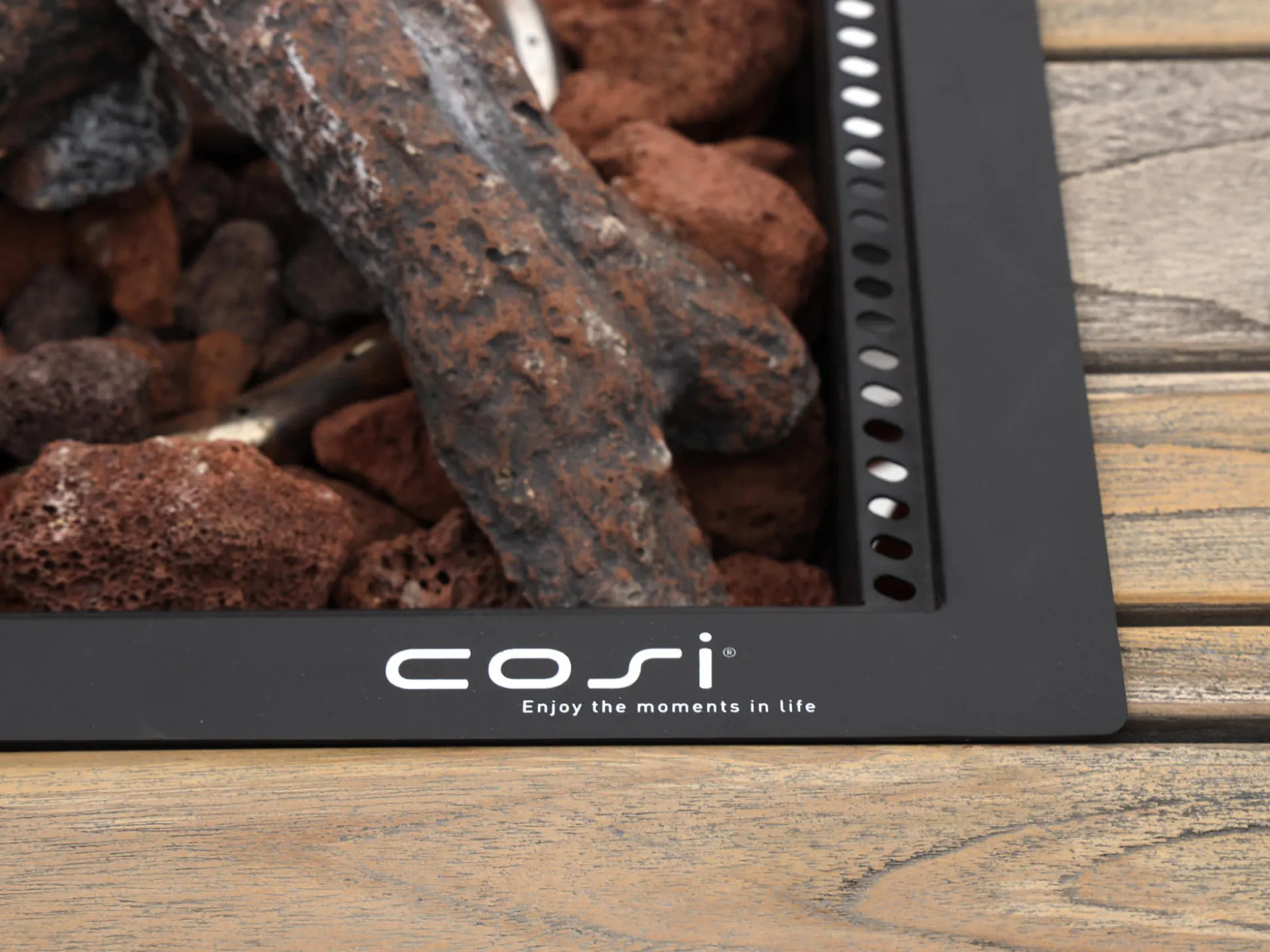 Cosiraw lounge vuurtafel 100x100x55cm