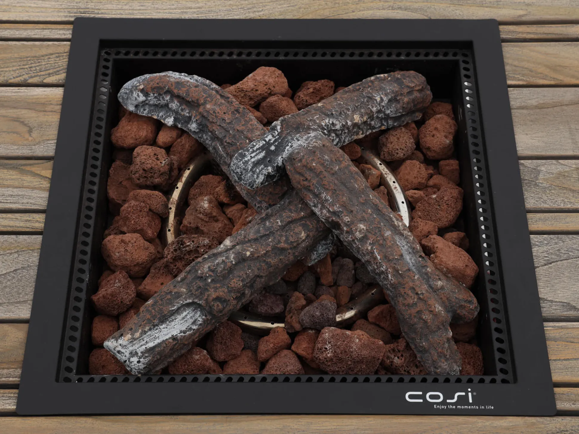 Cosiraw lounge vuurtafel 100x100x55cm