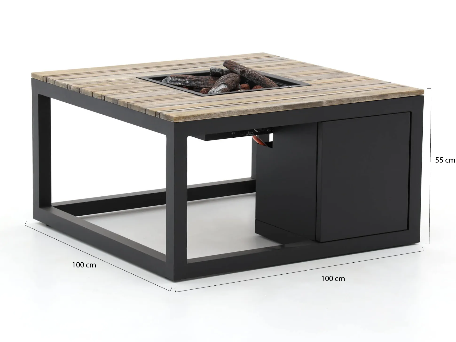 Cosiraw lounge vuurtafel 100x100x55cm