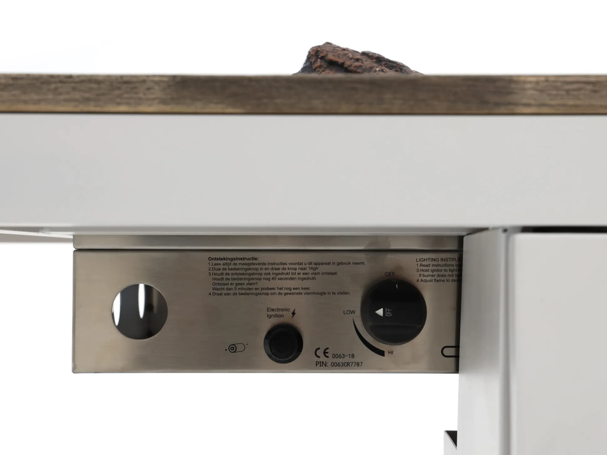 Cosiraw lounge vuurtafel 100x100x55cm