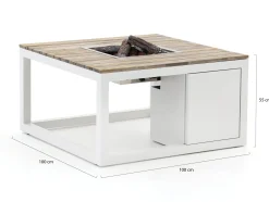 Cosiraw lounge vuurtafel 100x100x55cm
