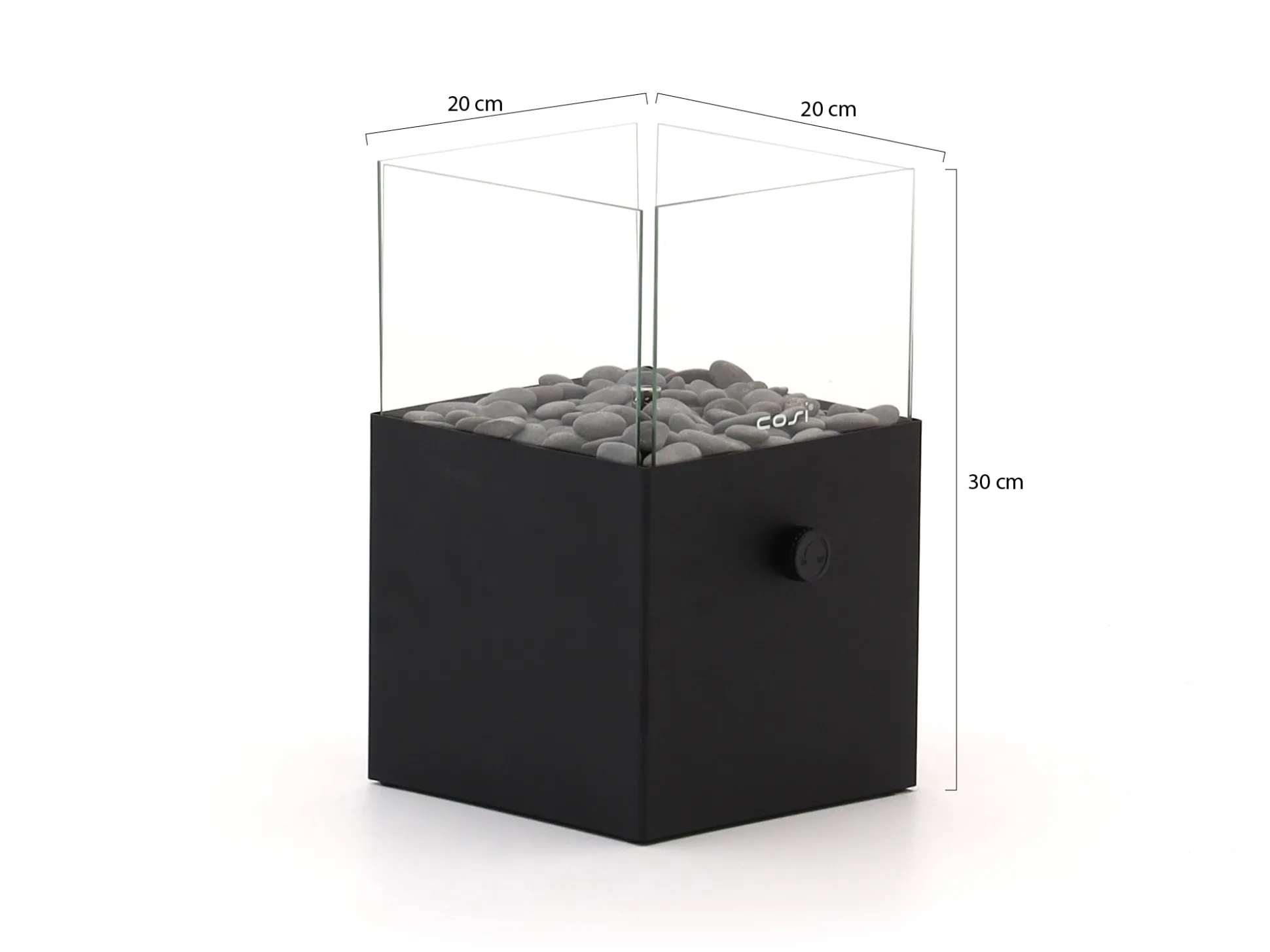 Cosiscoop Square gaslantaarn 20x20cm (h:30cm)