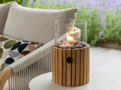 Cosiscoop Timber round gaslantaarn ø 18cm (h:30cm)