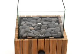Cosiscoop Timber square gaslantaarn 20x20x30cm