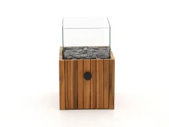 Cosiscoop Timber square gaslantaarn 20x20x30cm