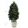 Designplants/Luca Lifestyle Laurier pyramide kunstplant (h:150cm) met Grigio New Egg bloempot