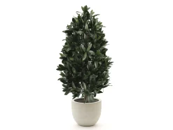 Designplants/Luca Lifestyle Laurier pyramide kunstplant (h:150cm) met Grigio New Egg bloempot