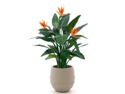 Designplants/Luca Lifestyle Strelitzia kunstplant (h:115cm) met Bordo Balloon bloempot