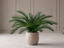 Designplants/Luca Lifestyle Cycas palm kunstplant (h:60cm) met Terreno Tall Balloon bloempot