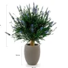 Designplants/Luca Lifestyle Lavendel bol kunstplant (h:60cm) met Grigio Tall Balloon bloempot