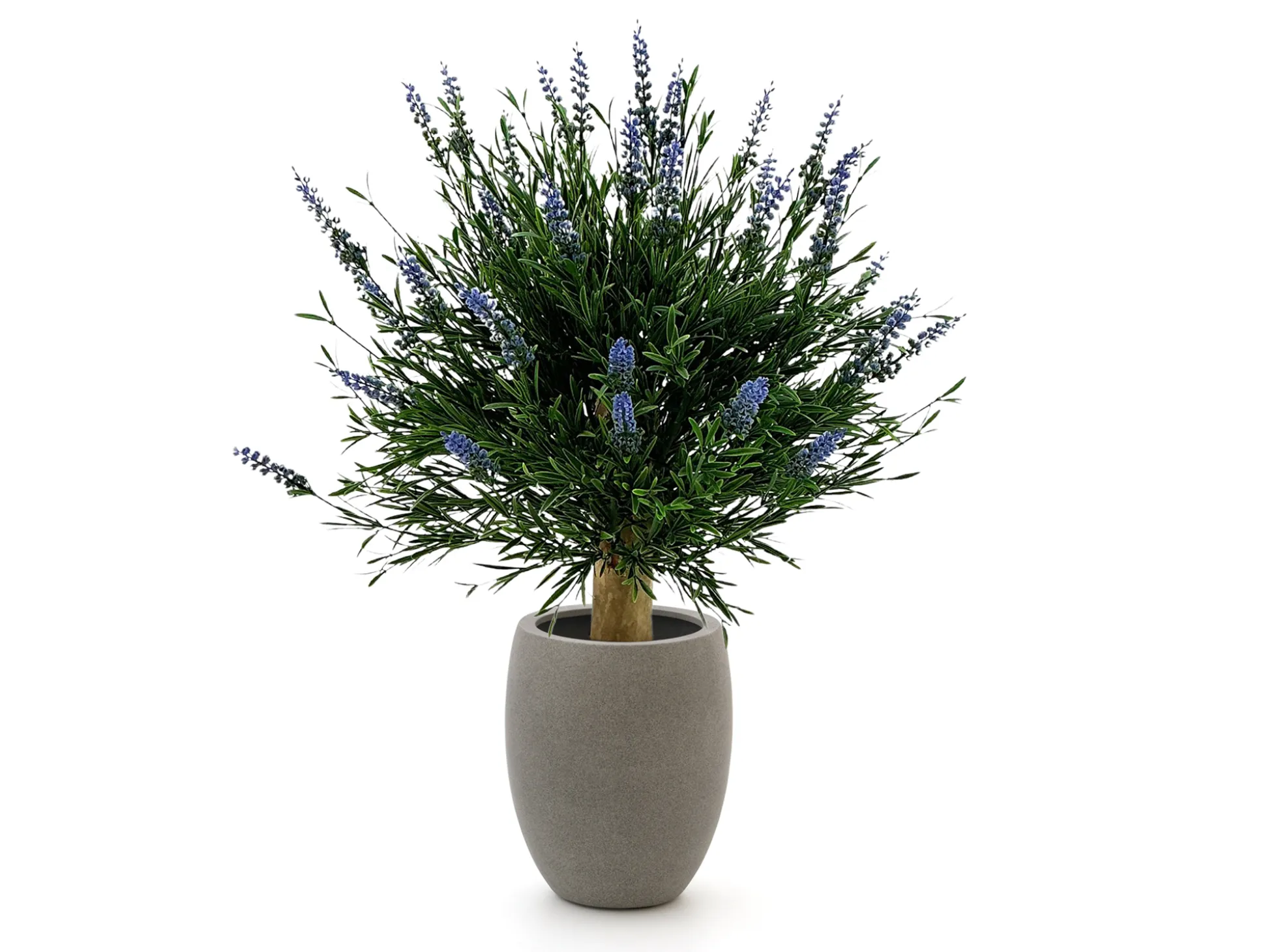 Designplants/Luca Lifestyle Lavendel bol kunstplant (h:60cm) met Grigio Tall Balloon bloempot