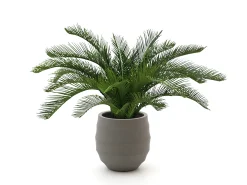 Designplants/Luca Lifestyle Cycas palm kunstplant (h:60cm) met Bordo Balloon bloempot