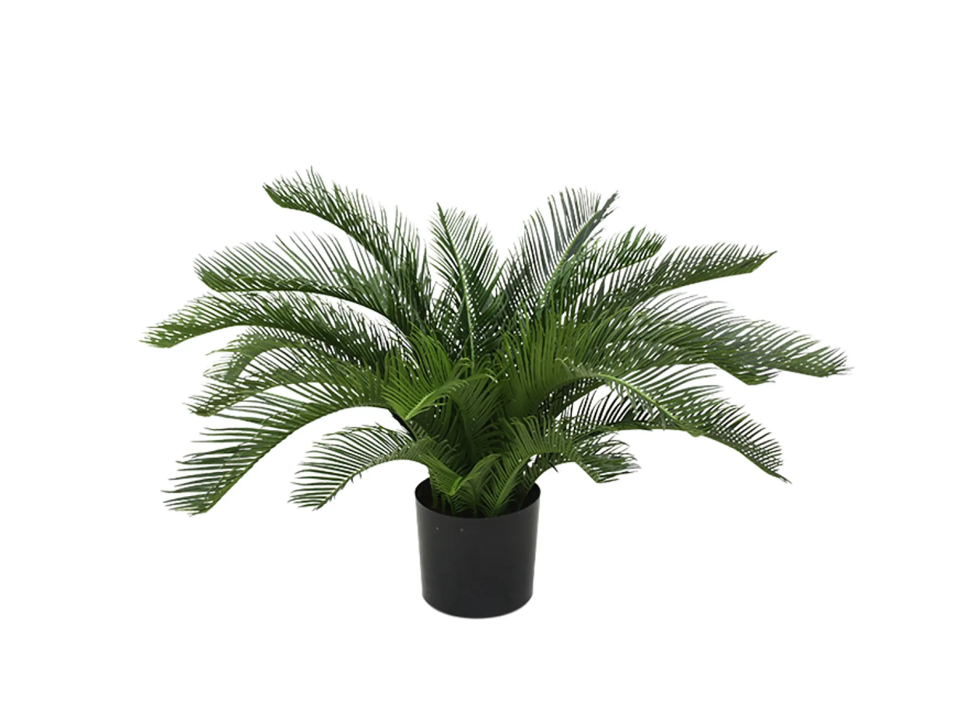 Designplants/Luca Lifestyle Cycas palm kunstplant (h:60cm) met Bordo Balloon bloempot
