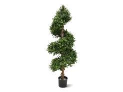 Designplants/Luca Lifestyle Buxus spiraal kunstboom (h:140cm) met Grigio Balloon bloempot