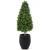Designplants/Luca Lifestyle Buxus tower kunstplant (h:140cm) met Grigio Tall Balloon bloempot