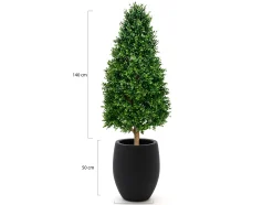 Designplants/Luca Lifestyle Buxus tower kunstplant (h:140cm) met Grigio Tall Balloon bloempot