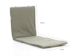 Fiber tuinkussen voor ligbed 200x65cm