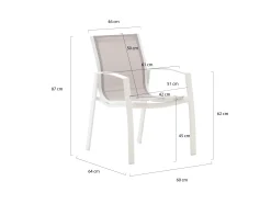 Forza Altea/Fidenza 90cm dining tuinset 3-delig stapelbaar