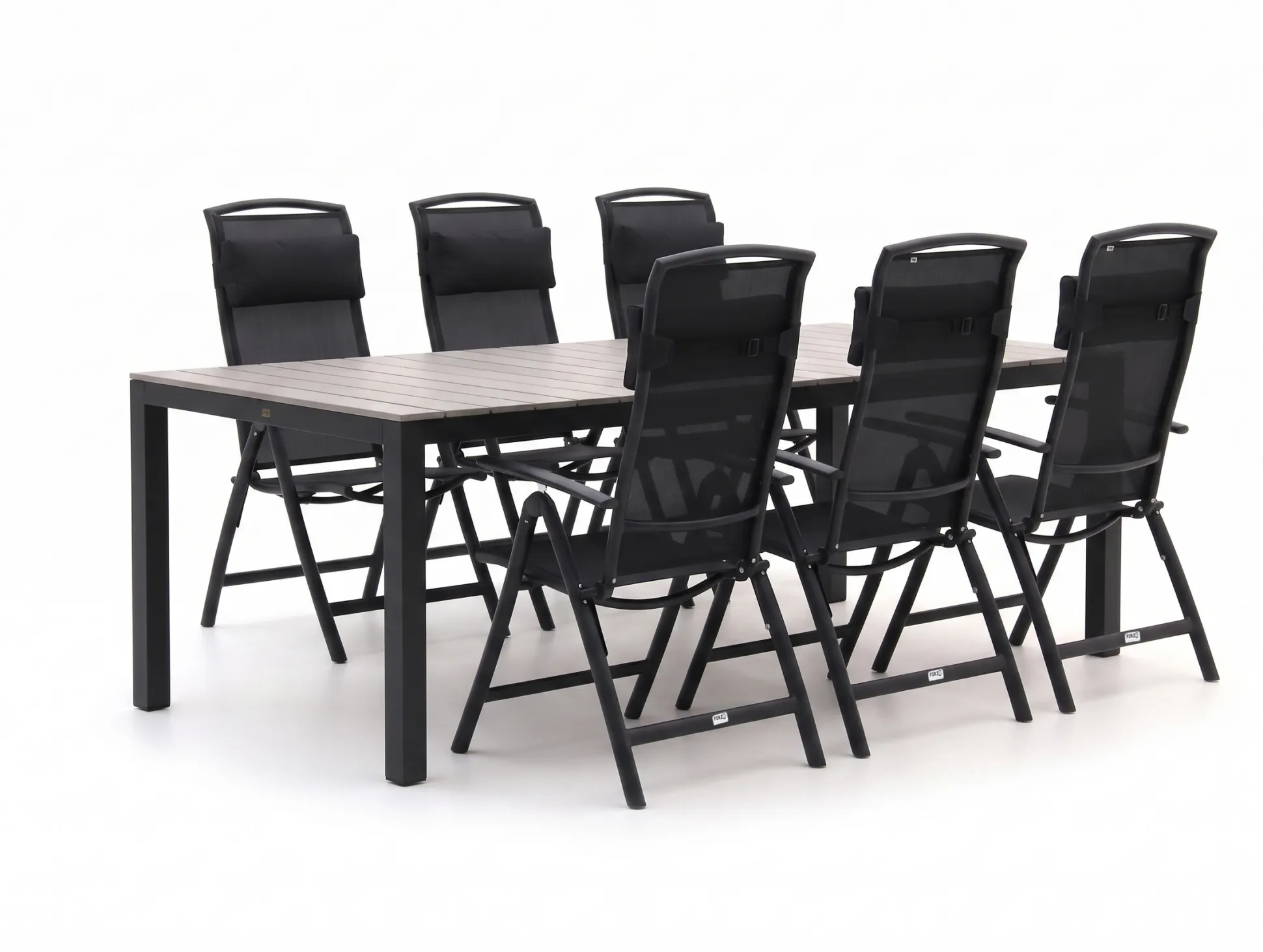 Forza Capri/Fidenza 220cm dining tuinset 7-delig verstelbaar