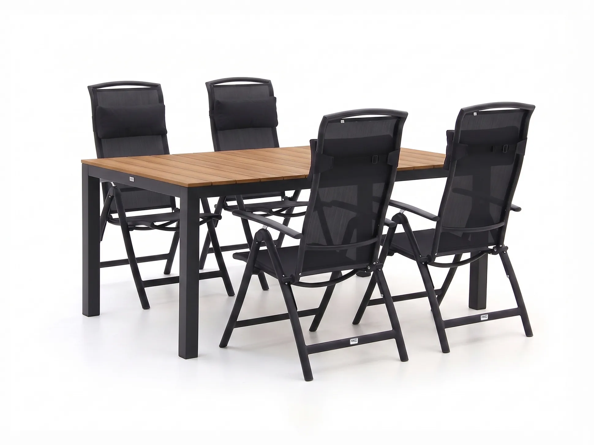 Forza Capri/Fidenza 160cm dining tuinset 5-delig verstelbaar
