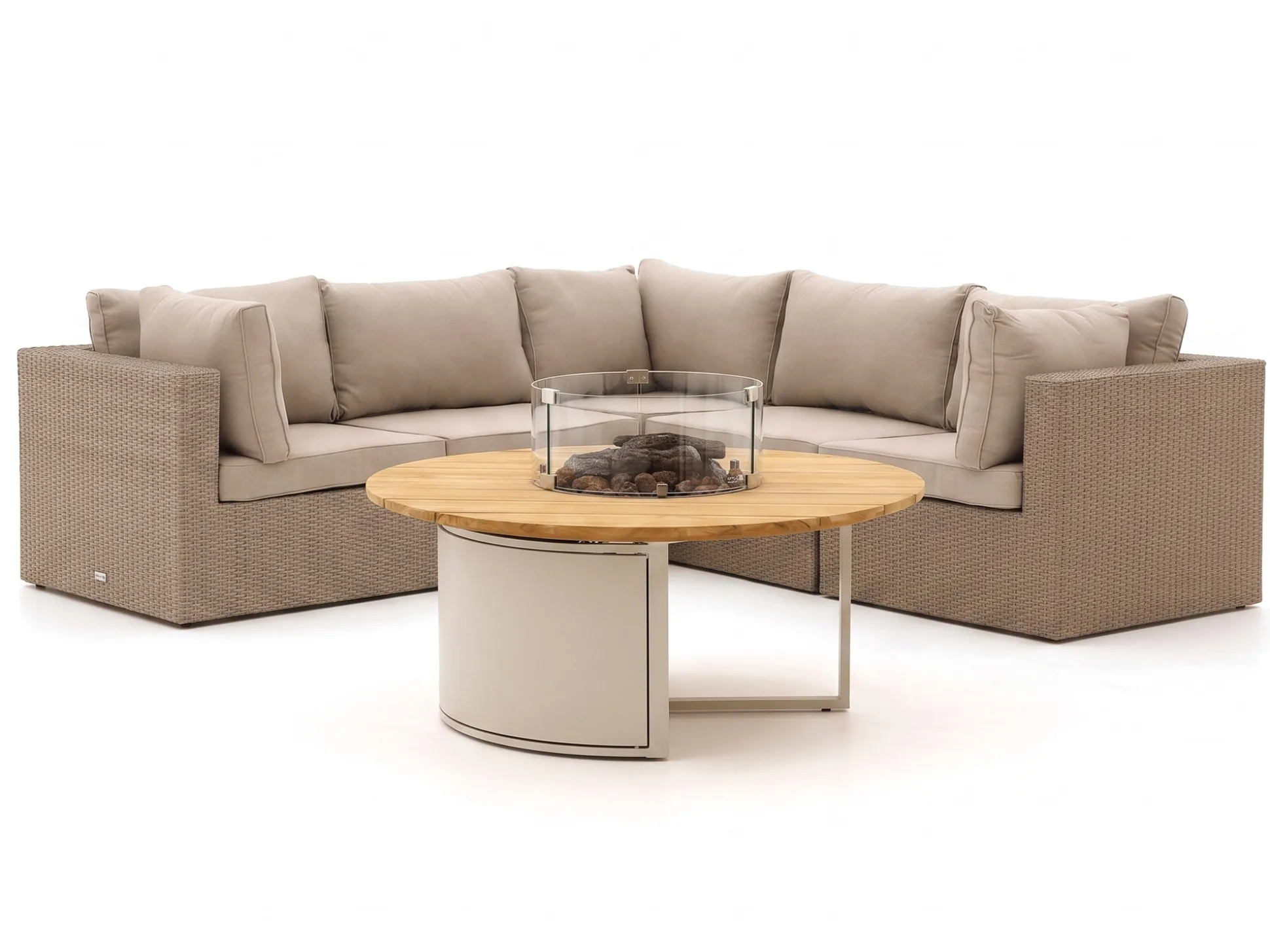 Forza Cecita/Cosiloft hoek loungeset met vuurtafel 6-delig