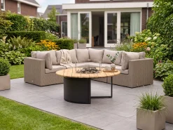 Forza Cecita/Cosiloft hoek loungeset met vuurtafel 6-delig