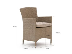 Forza Cecita/Fidenza 160cm dining tuinset 5-delig
