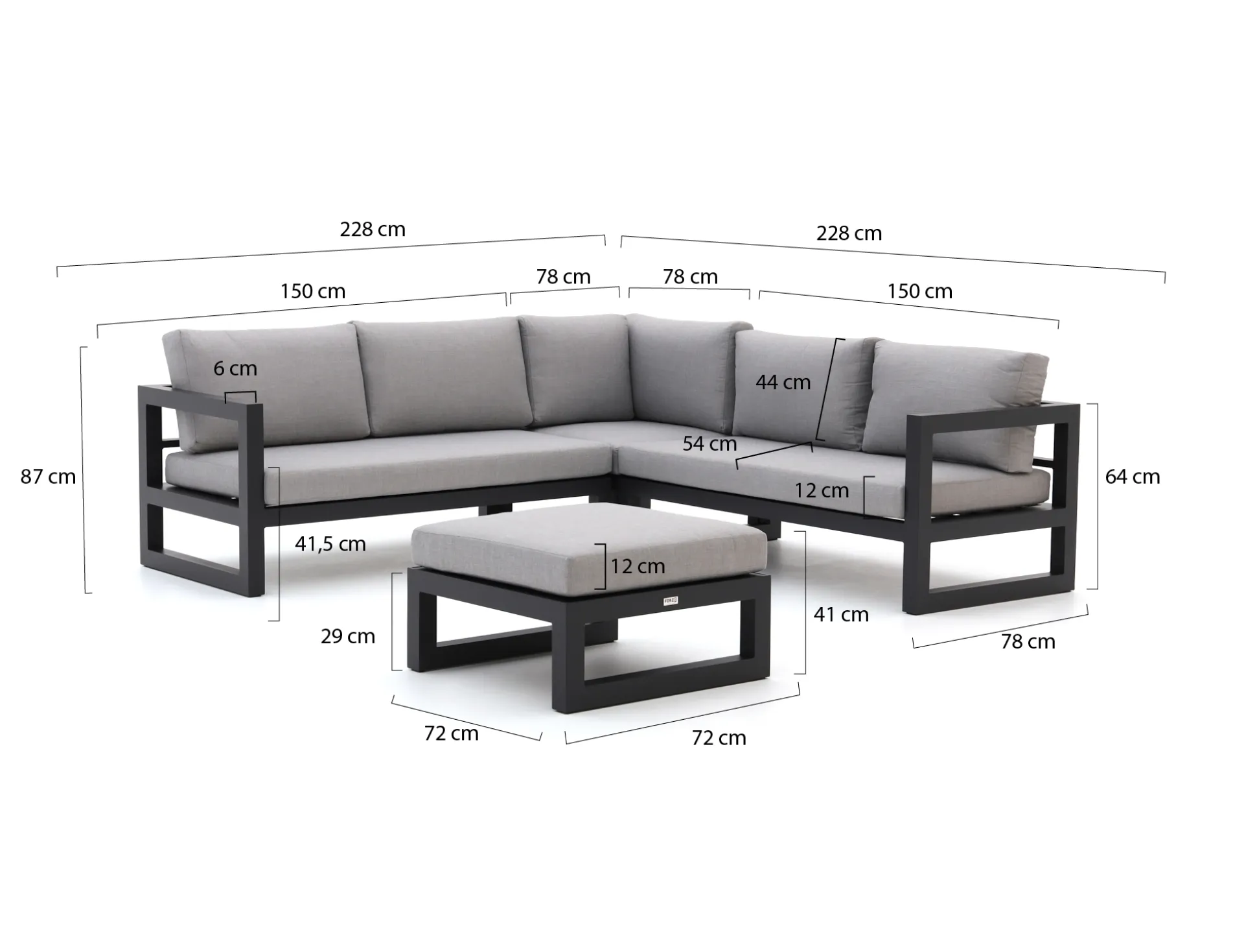 Forza Citerna hoek loungeset 4-delig