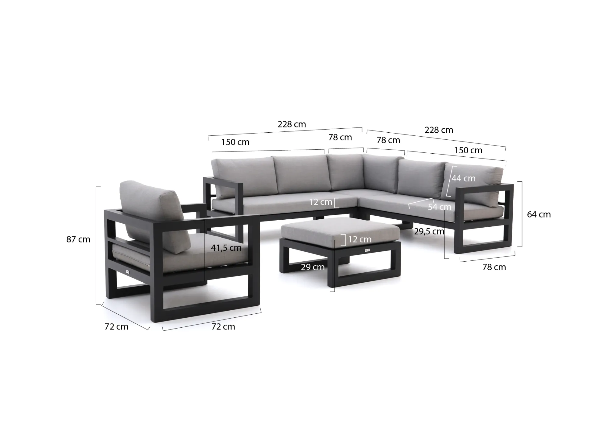 Forza Citerna hoek loungeset 5-delig